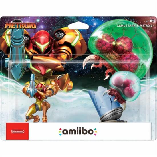 Nintendo - amiibo Figure 2-Pack (Samus Aran & Metroid) - Front Zoom